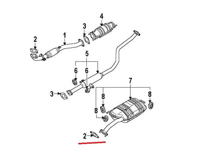 Front Exhaust Pipe To Exhaust Manifold Flange Gasket OEM For 04-09 Spectra 2.0L