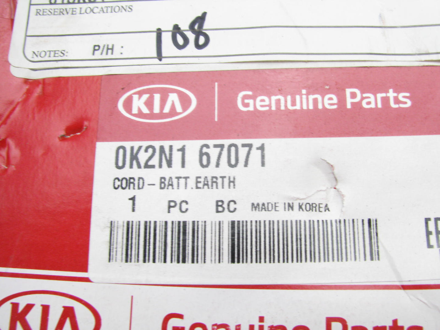 NEW Battery Ground Negative Battery Cable OEM For Kia 0K2N167071