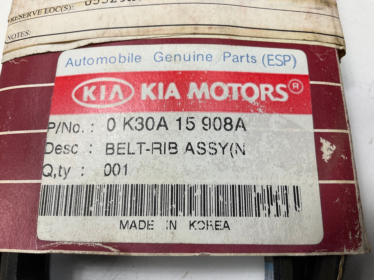 GENUINE OEM Serpentine Belt OEM For 2001-05 Kia Rio, 94-01 Sephia, 00-04 Spectra