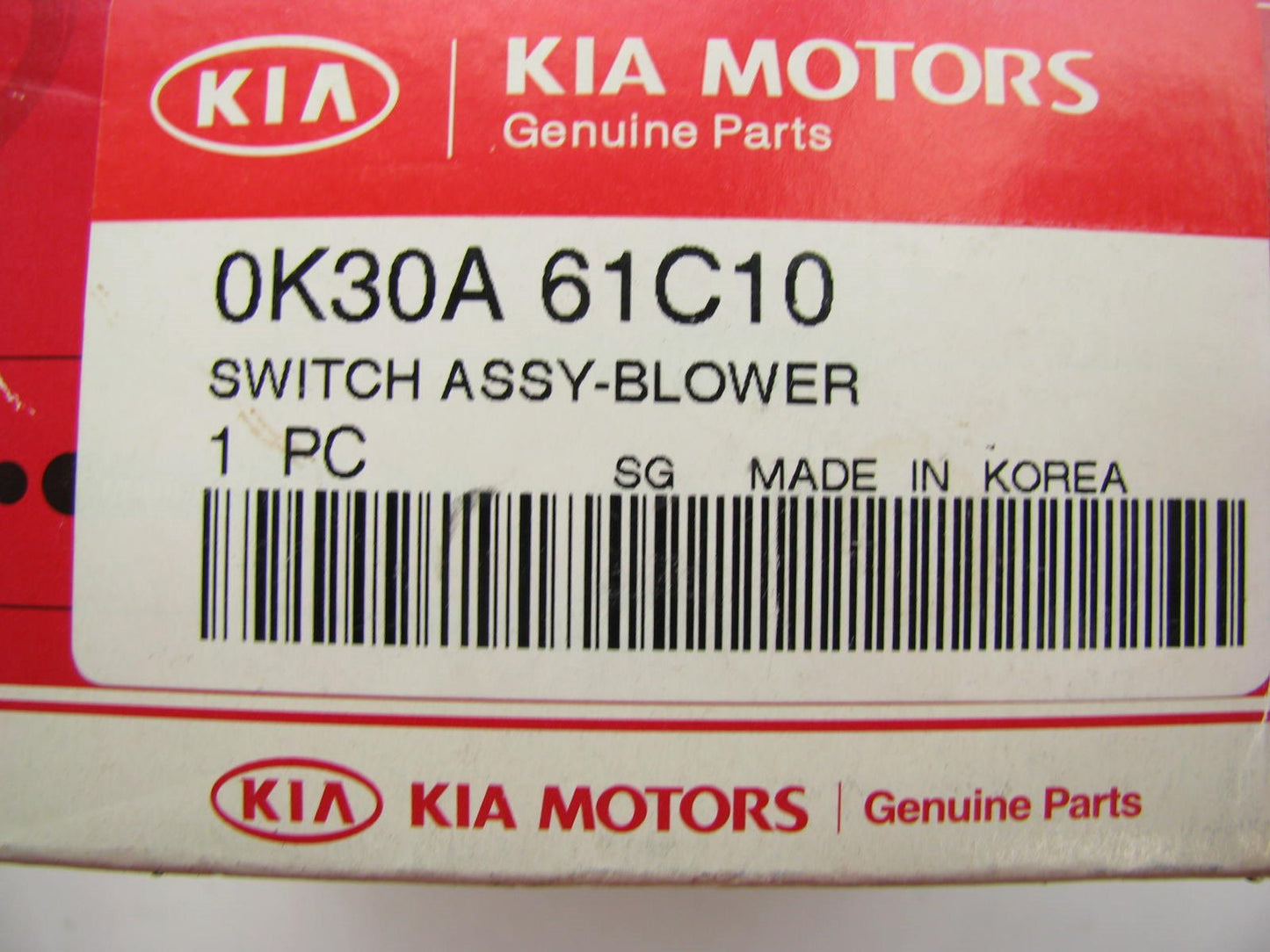 NEW - OEM HVAC Blower Motor Switch For 2001-2002 Kia Rio 0K30A61C10