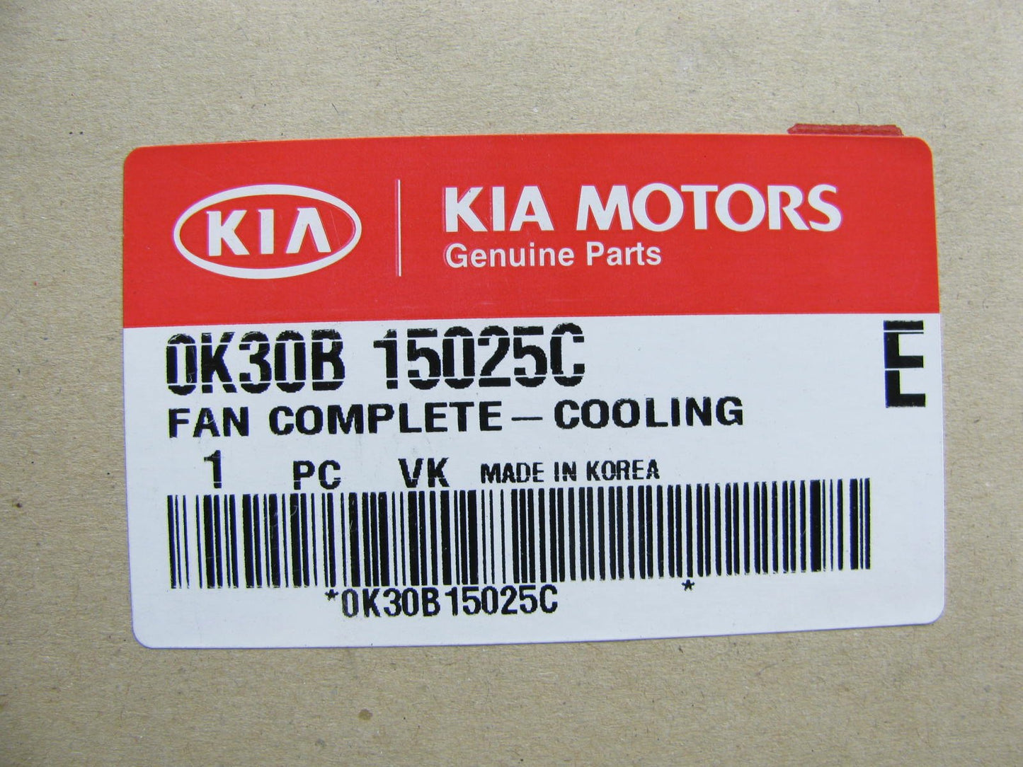 NEW - OEM 0K30B15025C Engine Cooling Fan Assembly For 2001-2002 Kia Rio 1.5L