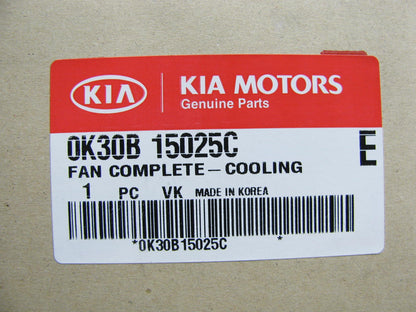 NEW - OEM 0K30B15025C Engine Cooling Fan Assembly For 2001-2002 Kia Rio 1.5L