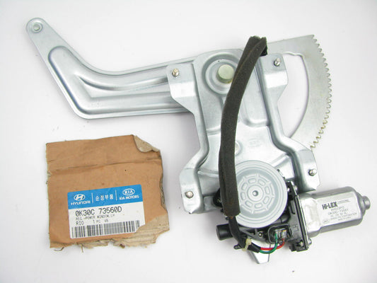 NEW GENUINE REAR LEFT Power Window Motor And Regulator OEM For 01-05 Kia Rio