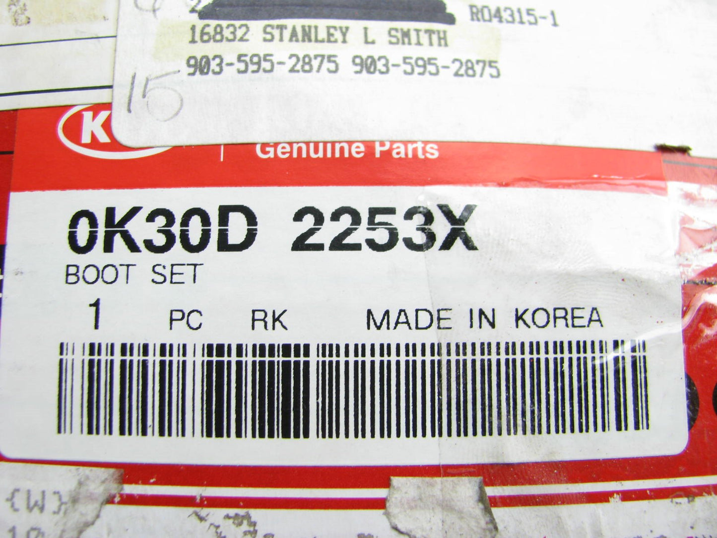 NEW OEM 0K30D2253X Front Left Driver Side CV Axle Rubber Boot Kit For 01-05 Rio