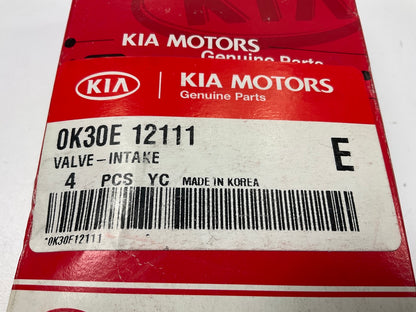 (4) NEW GENUINE Engine Intake Valves OEM For 2001-2002 Kia Rio 0K30E12111