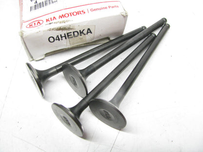 (4) NEW - OEM 0K30E12121 Engine Exhaust Valves For 2001-2003 Kia Rio