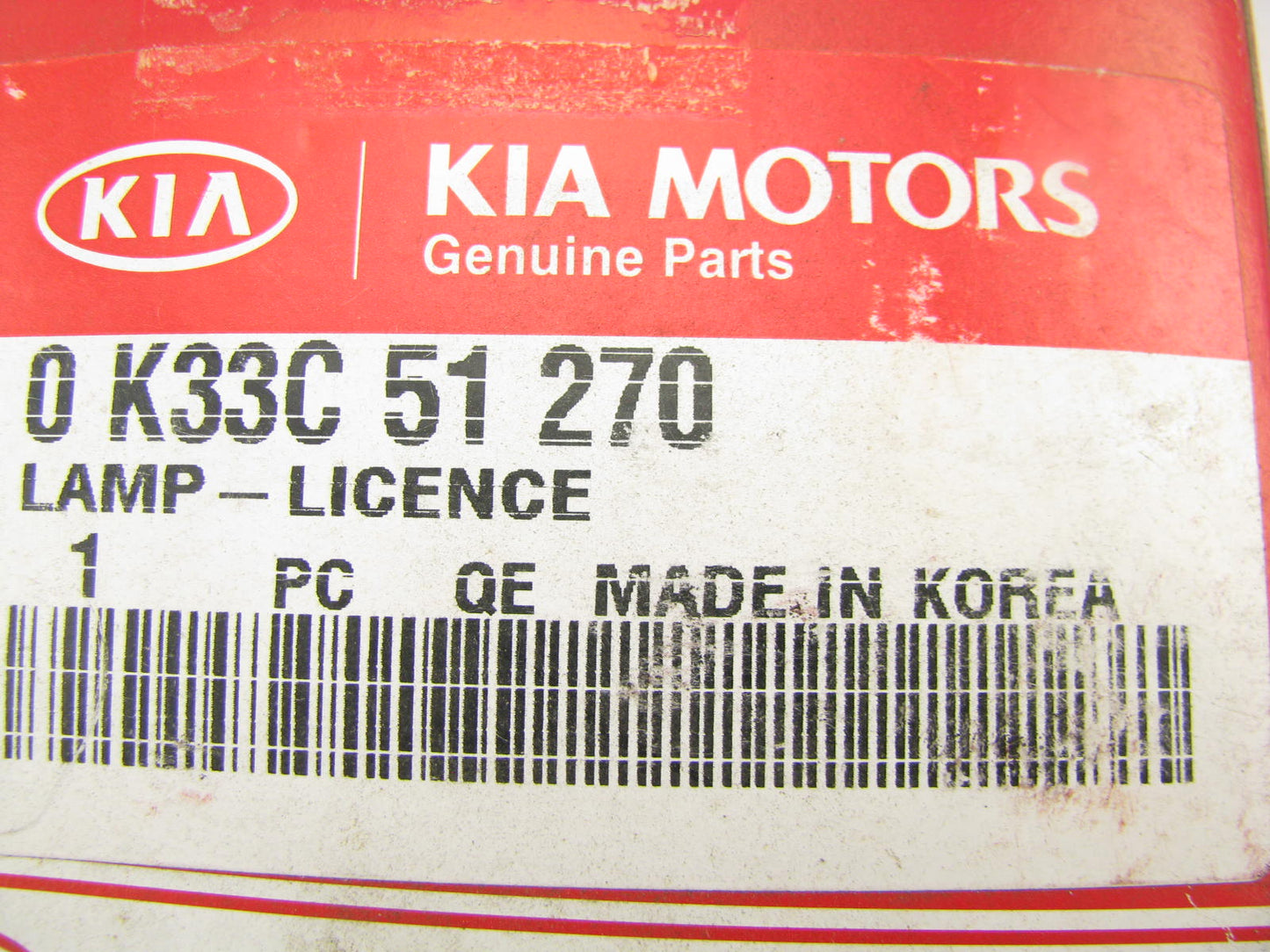 NEW GENUINE License Plate Light Lamps OEM For 2001-2002 Kia Rio 0K33C51270