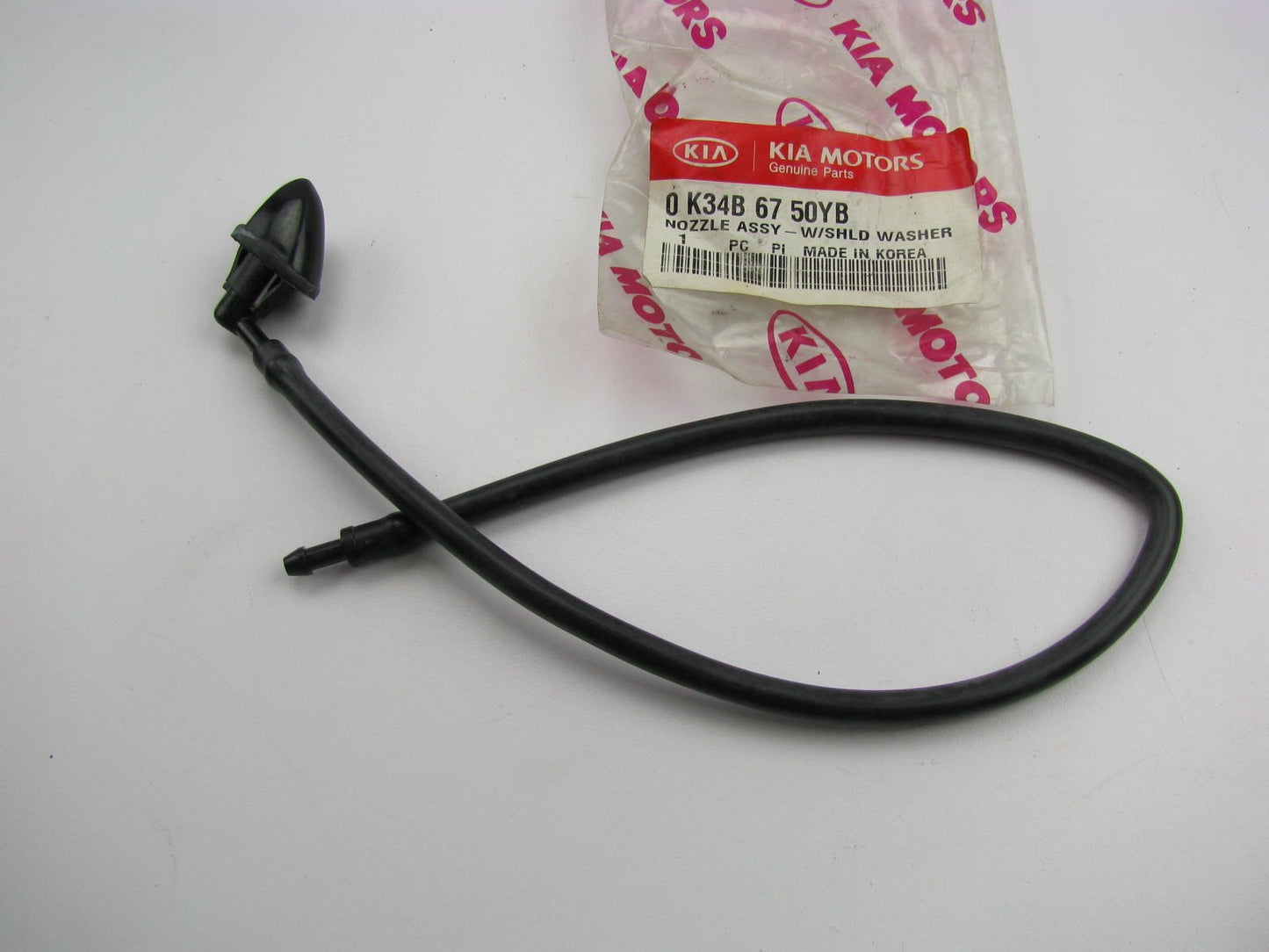 NEW - OEM Windshield Washer Hose Tube Nozzle For 01-05 Kia Rio 0K34B6750YB