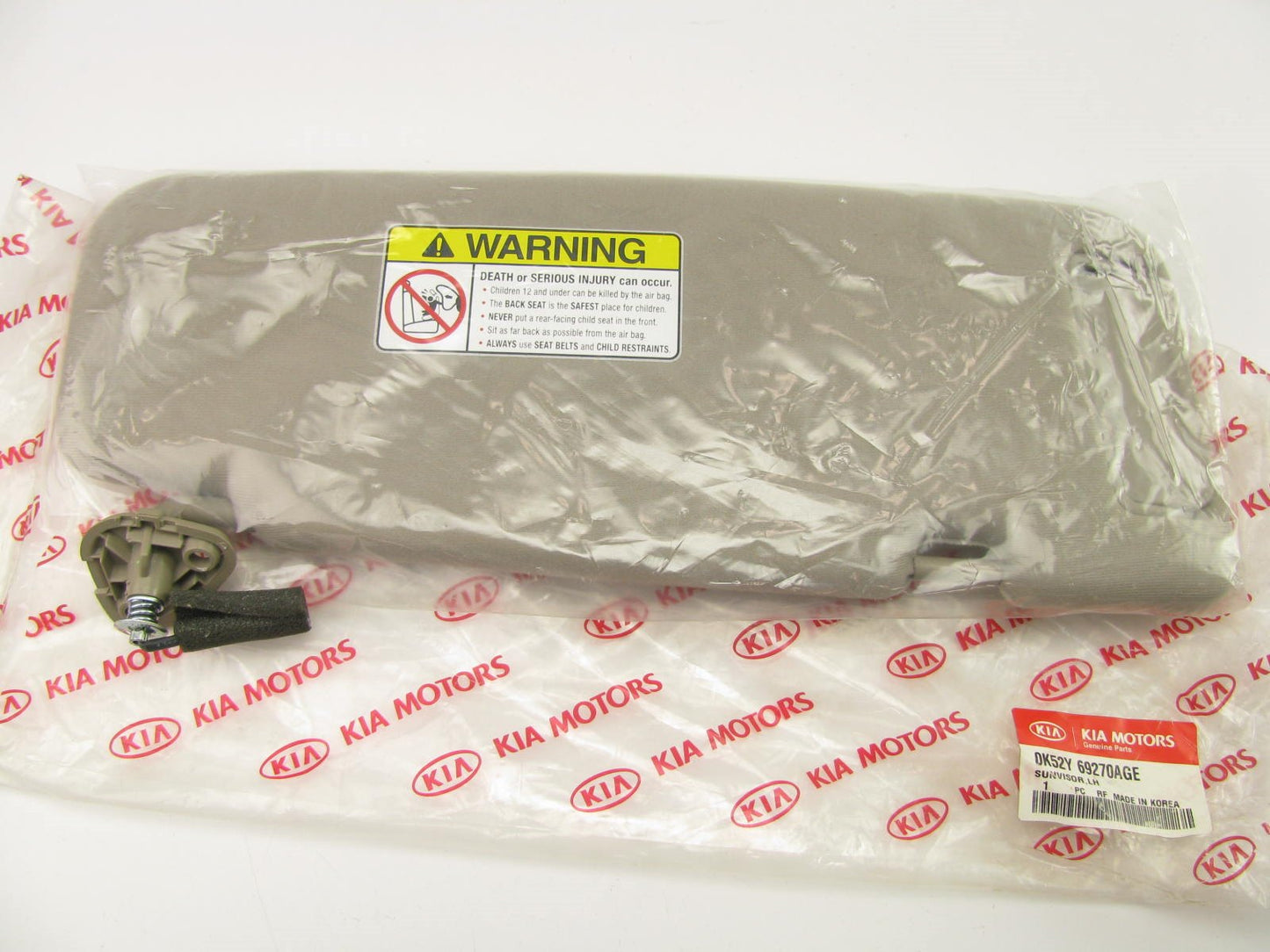 NEW - OEM 0K52Y69270AGE LEFT Drivers Side Sun Visor BEIGE For 04-05 Kia Sedona