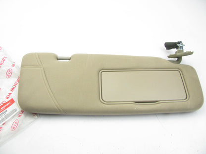 Right Passengers Side Beige Sun Visor OEM For 2001-2005 Kia Sedona W/O Sunroof