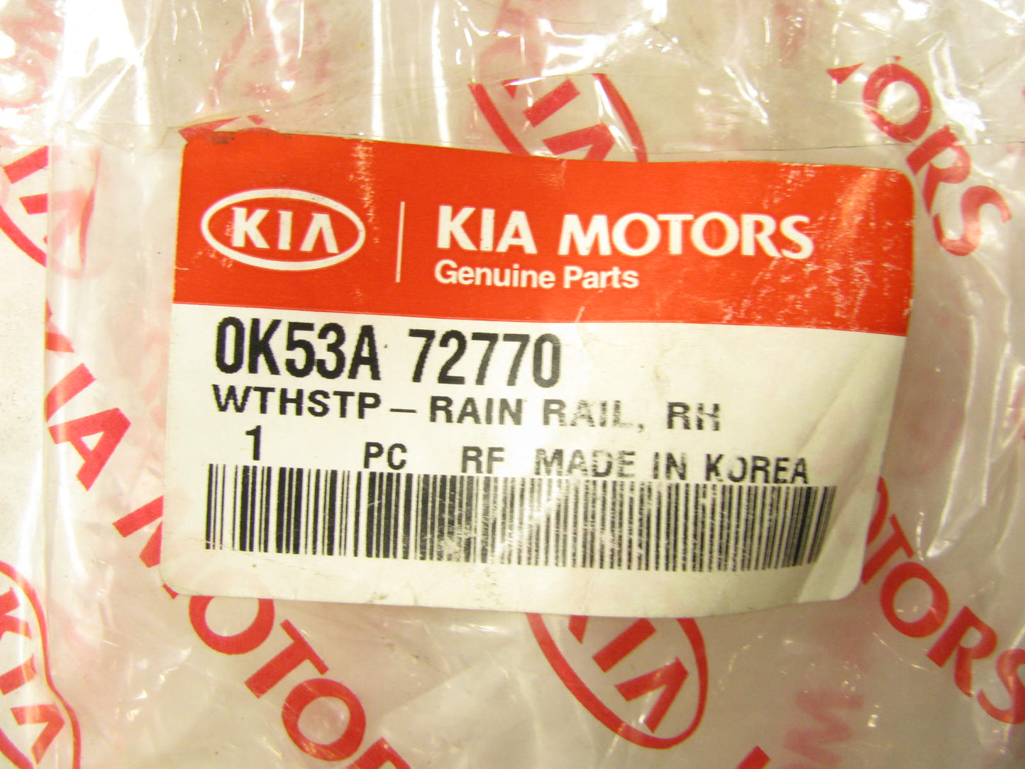 NEW - OEM 0K53A72770 Right Rain Rail Weather Strip Seal For 2001-2005 Kia Sedona