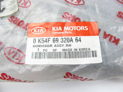 NEW GENUINE Right Sun Visor OEM For Kia Sedona 2001-2005 WITHOUT SUNROOF ONLY