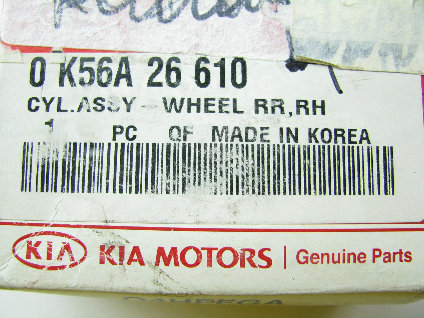 NEW - OEM 0K56A26610 Rear Right Brake Wheel Cylinder For 2003-2005 Kia Sedona