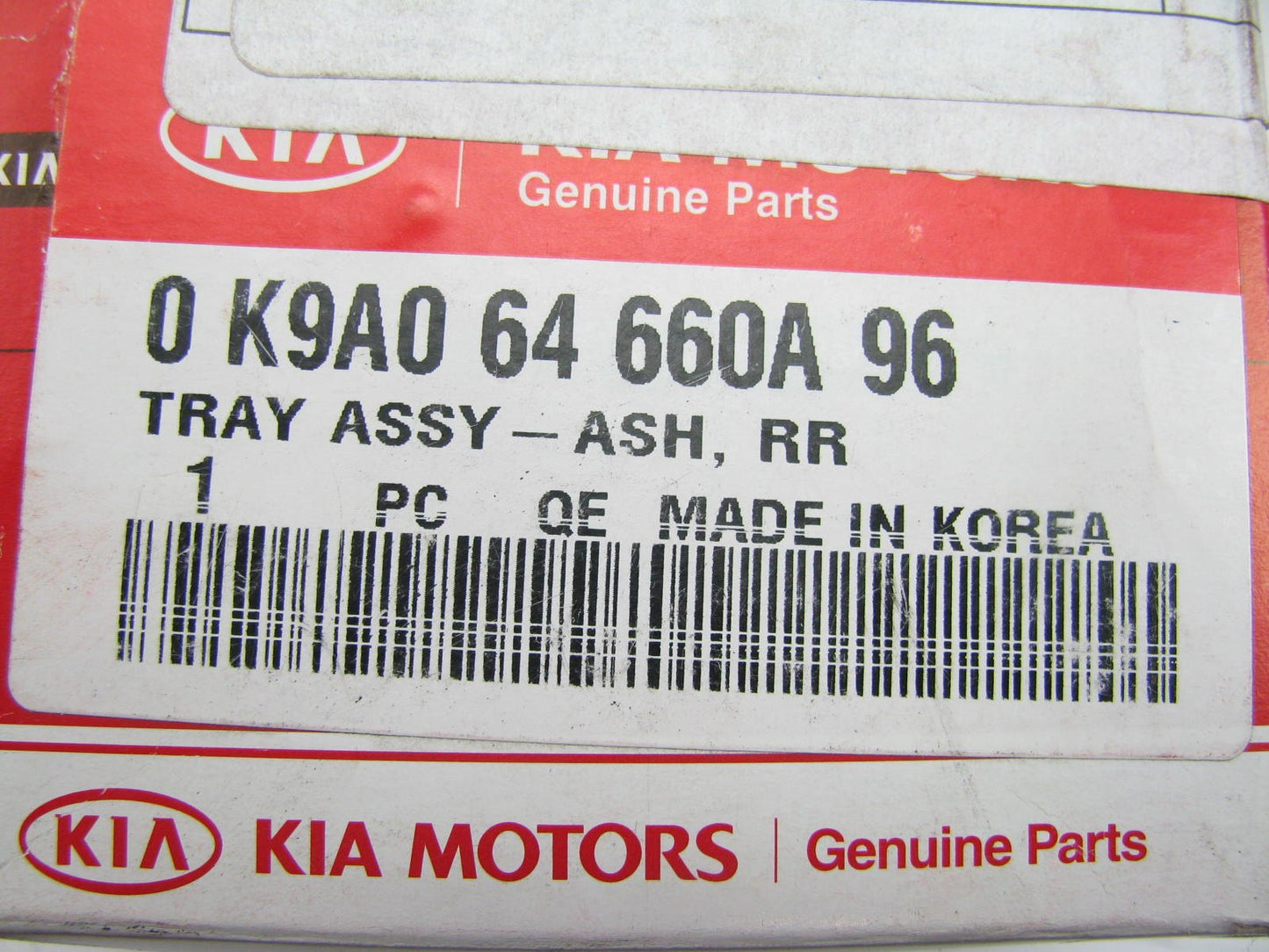 New OEM Center Console Rear Ashtray For 1998-2002 Kia Sportage 0K9A064660A96