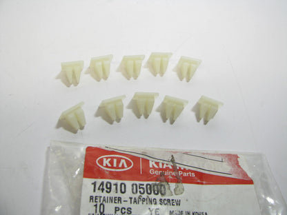 (10) NEW - OEM Front Bumper Cover Retainer Clips OEM For Kia 1491005000