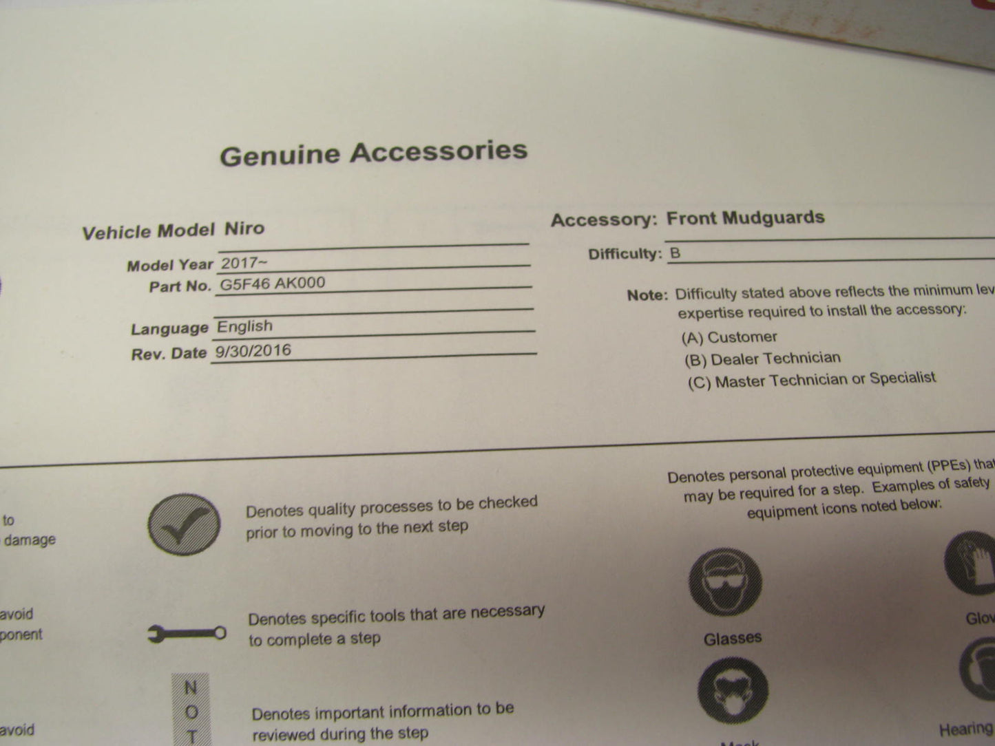 NEW - OEM 1GF46AC000 Rear Splash Mud Guards Genuine OEM For 2010-2011 Kia Rio