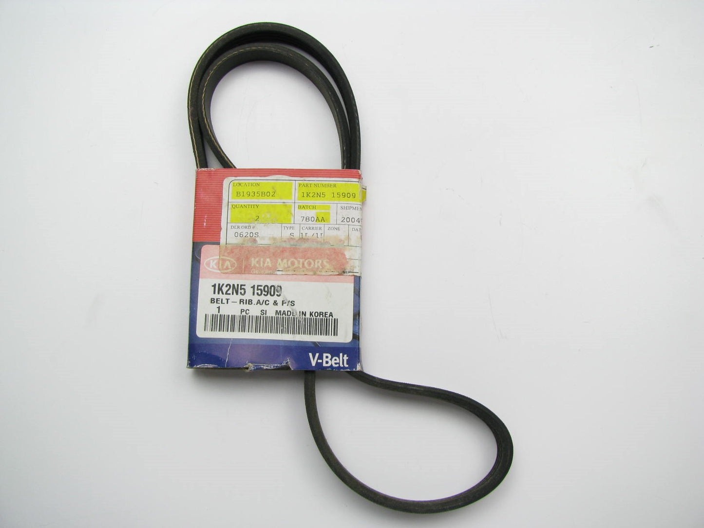 NEW - OEM 1K2N515909 Serpentine Belt - 0.56'' X 43.00'' - 4 Ribs For KIA