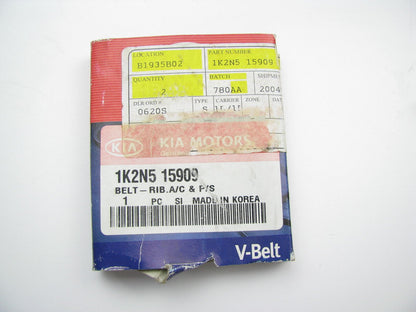 NEW - OEM 1K2N515909 Serpentine Belt - 0.56'' X 43.00'' - 4 Ribs For KIA