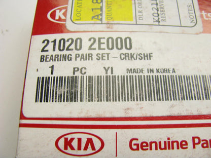 NEW GENUINE Engine Crankshaft Main Bearings PAIR OEM For Kia 210202E000