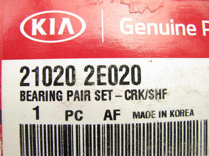 New Genuine Engine Crankshaft Bearing Pair STD Size OEM For Kia 210202E020