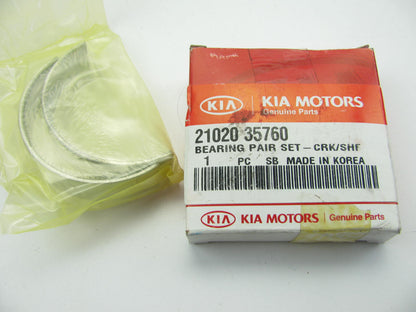 New OEM Engine Crankshaft Main Bearings PAIR For Kia 2102035760 STD ''RED'' Size