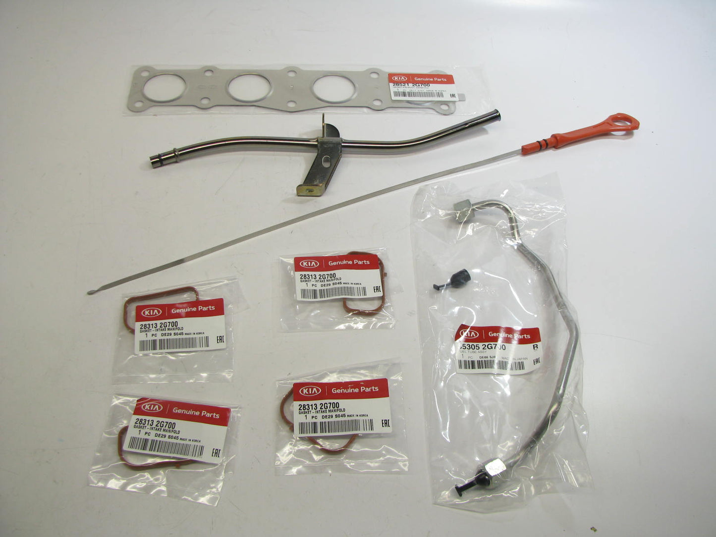 Intake Exhaust Gasket Oil Dipstick Fuel Tube Kit OEM 11-13 Optima 10-13 Sportage