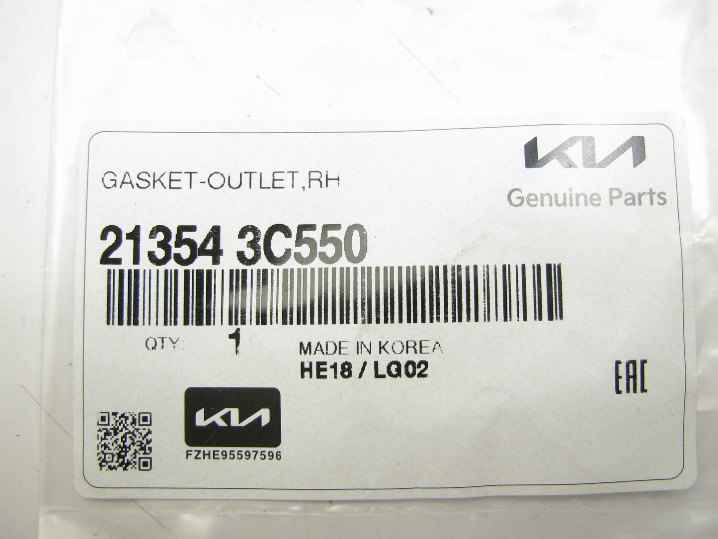 NEW Right Engine Timing Cover Gasket OEM For Kia 3.8L V6 213543C550