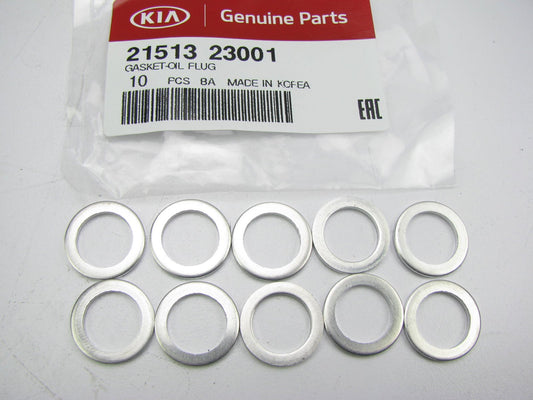 (10) NEW - OEM 2151323001 Engine Oil Drain Plug Gaskets For Kia