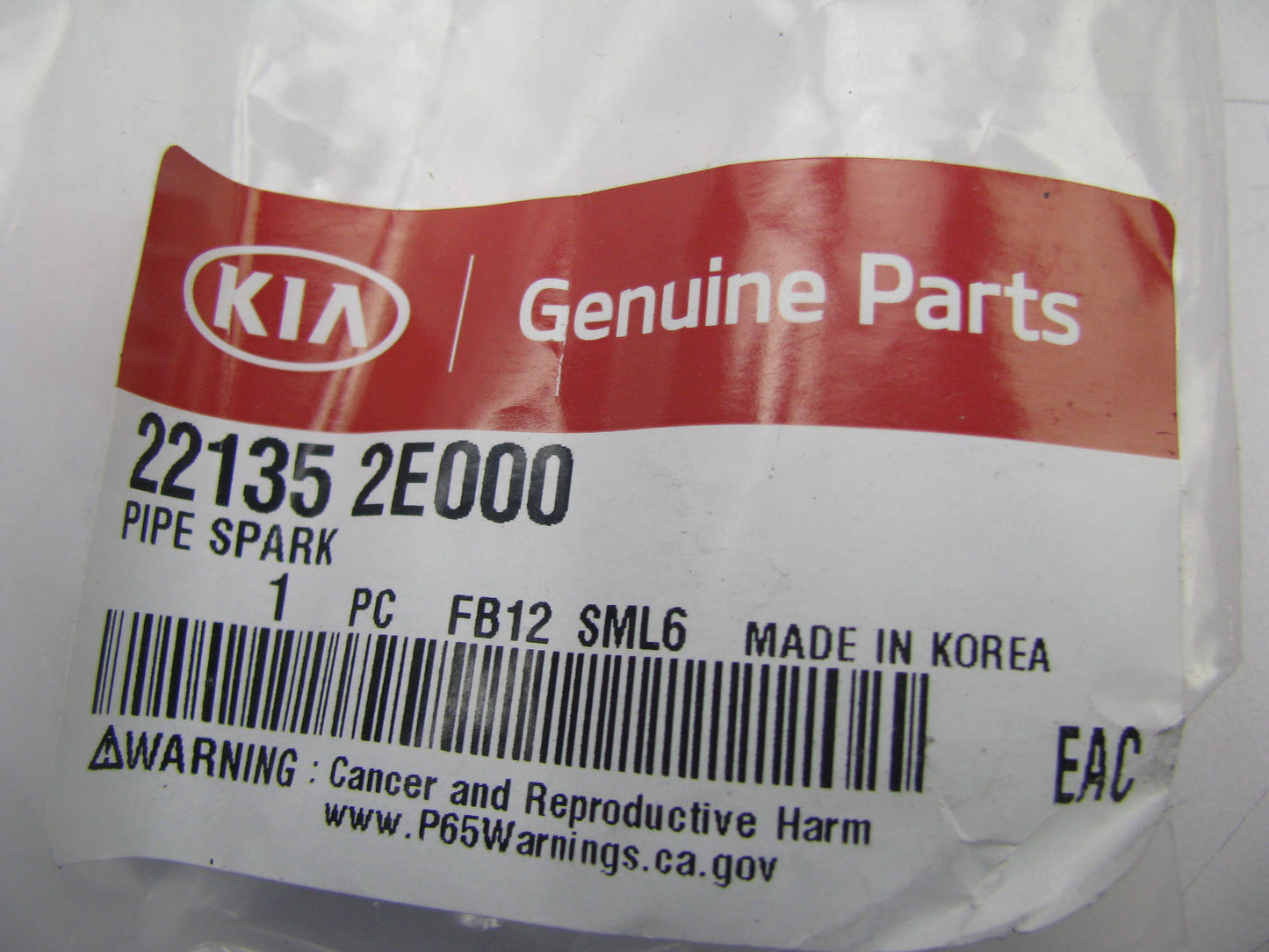 NEW Spark Plug Hole Tubes, Set Of 4, OEM For Kia 221352E000