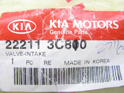 New Genuine Engine INTAKE Valve OEM For Kia V6 ONLY 222113C800
