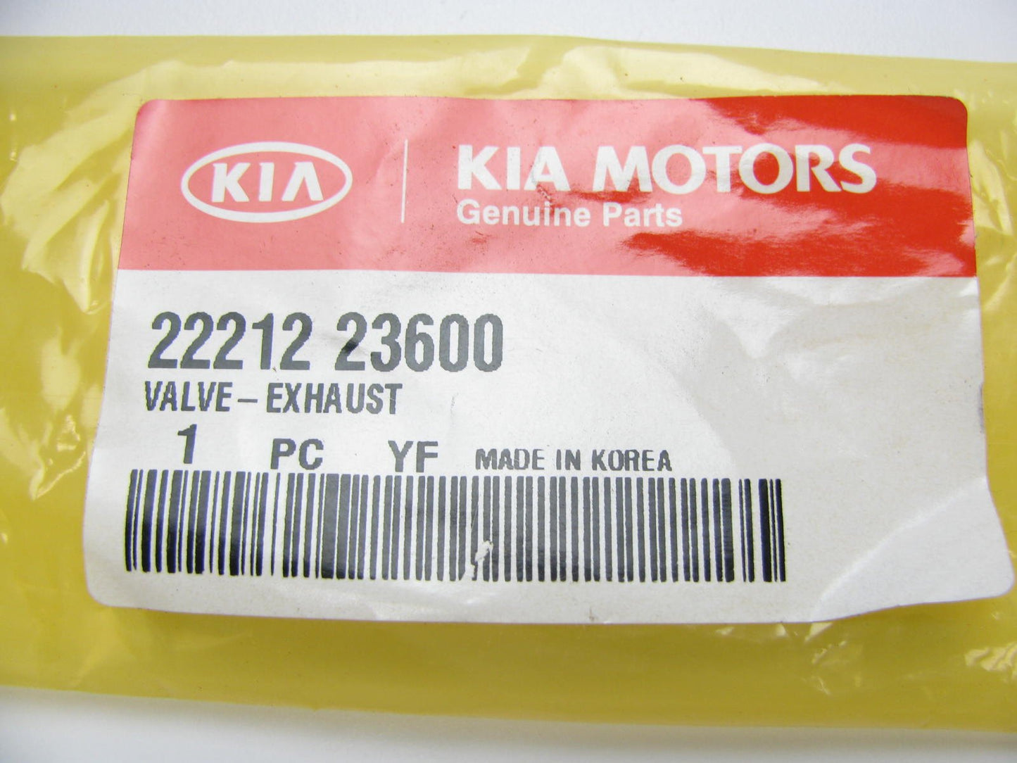 NEW GENUINE OEM Engine Exhaust Valve For 10-11 Soul, 01-12 Elantra 2221223600