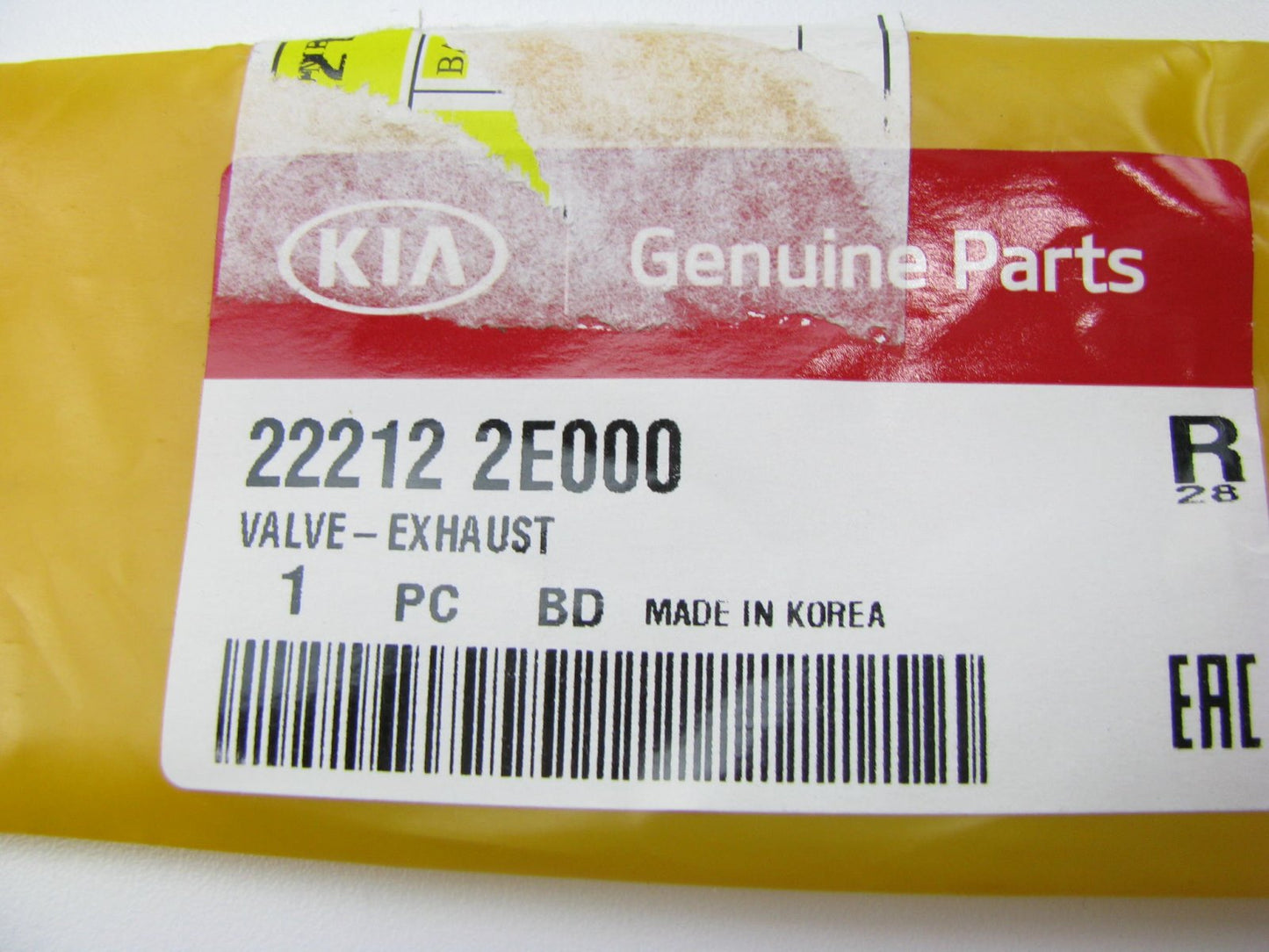 NEW GENUINE OEM Engine Exhaust Valve For 2012-2021 Kia 1.8L 2.0L  222122E000