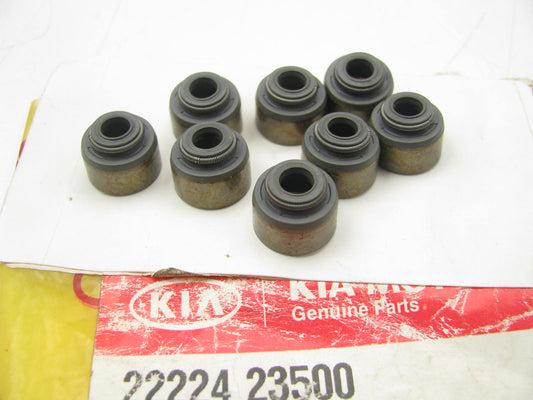 (8) New Genuine Engine Valve Stem Oil Seal Caps OEM For Kia 2222423500