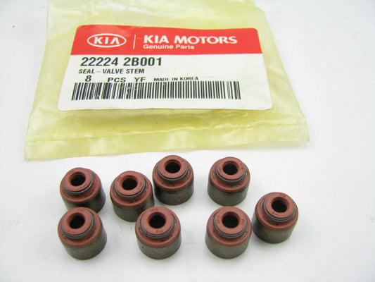 (8) New Genuine EXHAUST Valve Stem Oil Seals OEM For Kia 222242B001