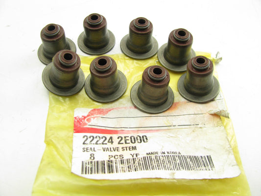 (8 Pcs) New OEM Engine Valve Stem Oil Seals For 14-15 Kia Soul, Forte 222242E000