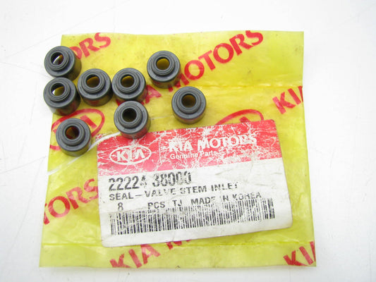 (8) NEW GENUINE Engine Intake Valve Stem Oil Seals OEM For Kia 2222438000