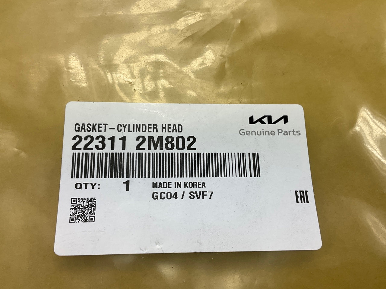 NEW GENUINE Cylinder Head Gasket 1.6L Turbo OEM For Kia 223112M802