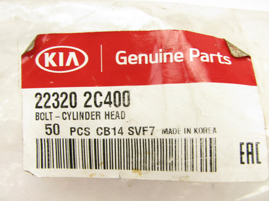 (3 PCS) New Genuine Engine Cylinder Head Bolts OEM For Kia 223202C400