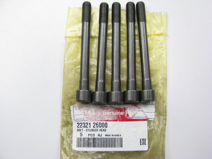 (5 Pcs) Engine Cylinder Head Bolts OEM For 01-11 Hyundai Accent 2232126000