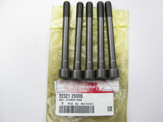 (5 Pcs) Engine Cylinder Head Bolts OEM For 01-11 Hyundai Accent 2232126000