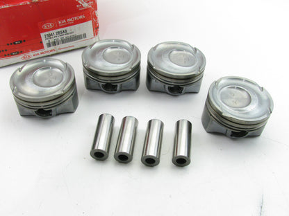 (4) NEW 0.10 Oversize Engine Pistons For 2014-2016 Kia 1.6L TURBO 230412BSA0