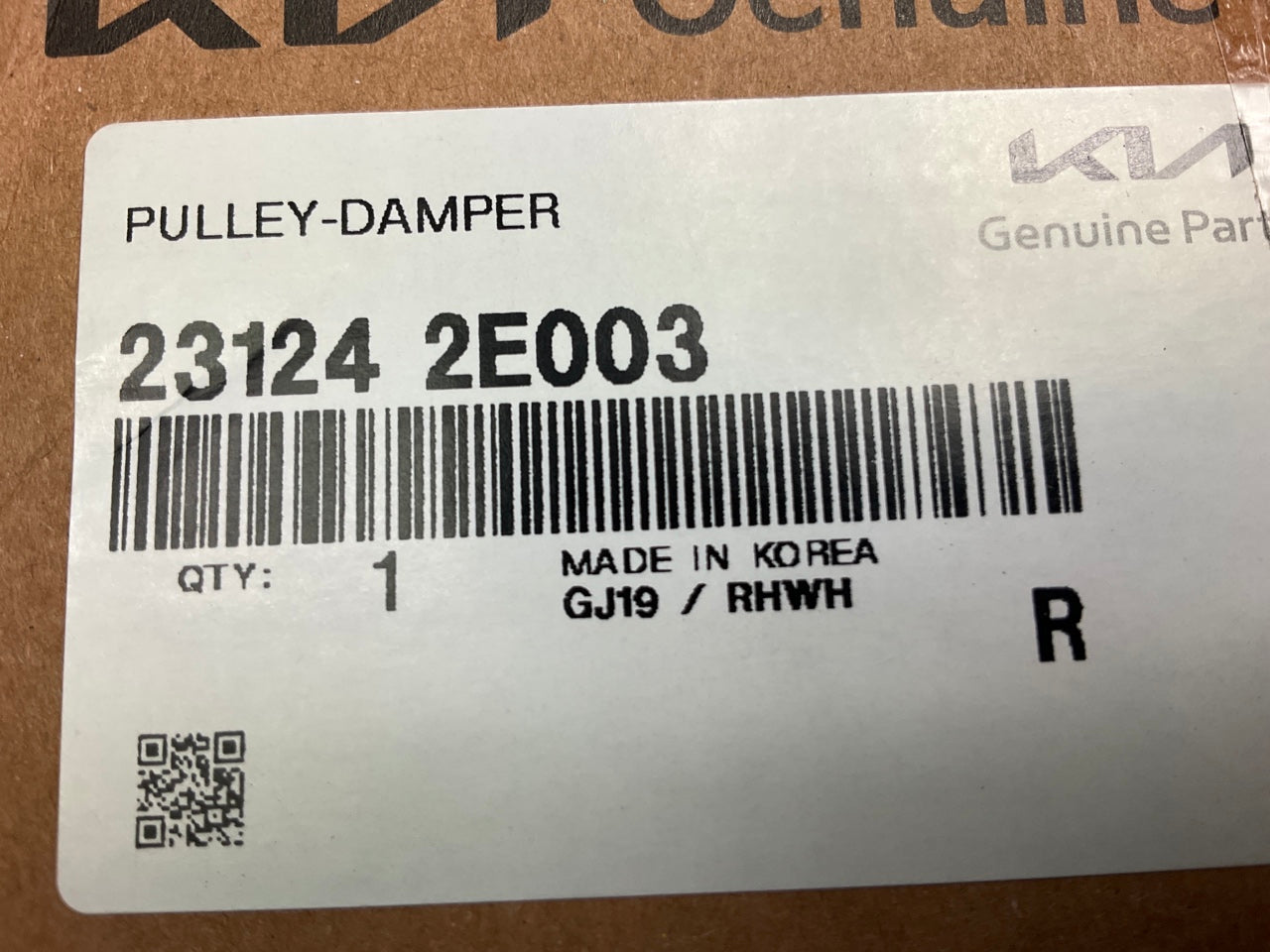 NEW Engine Crankshaft Crank Damper Pulley OEM For Kia 2.0L Non-Turbo 231242E003