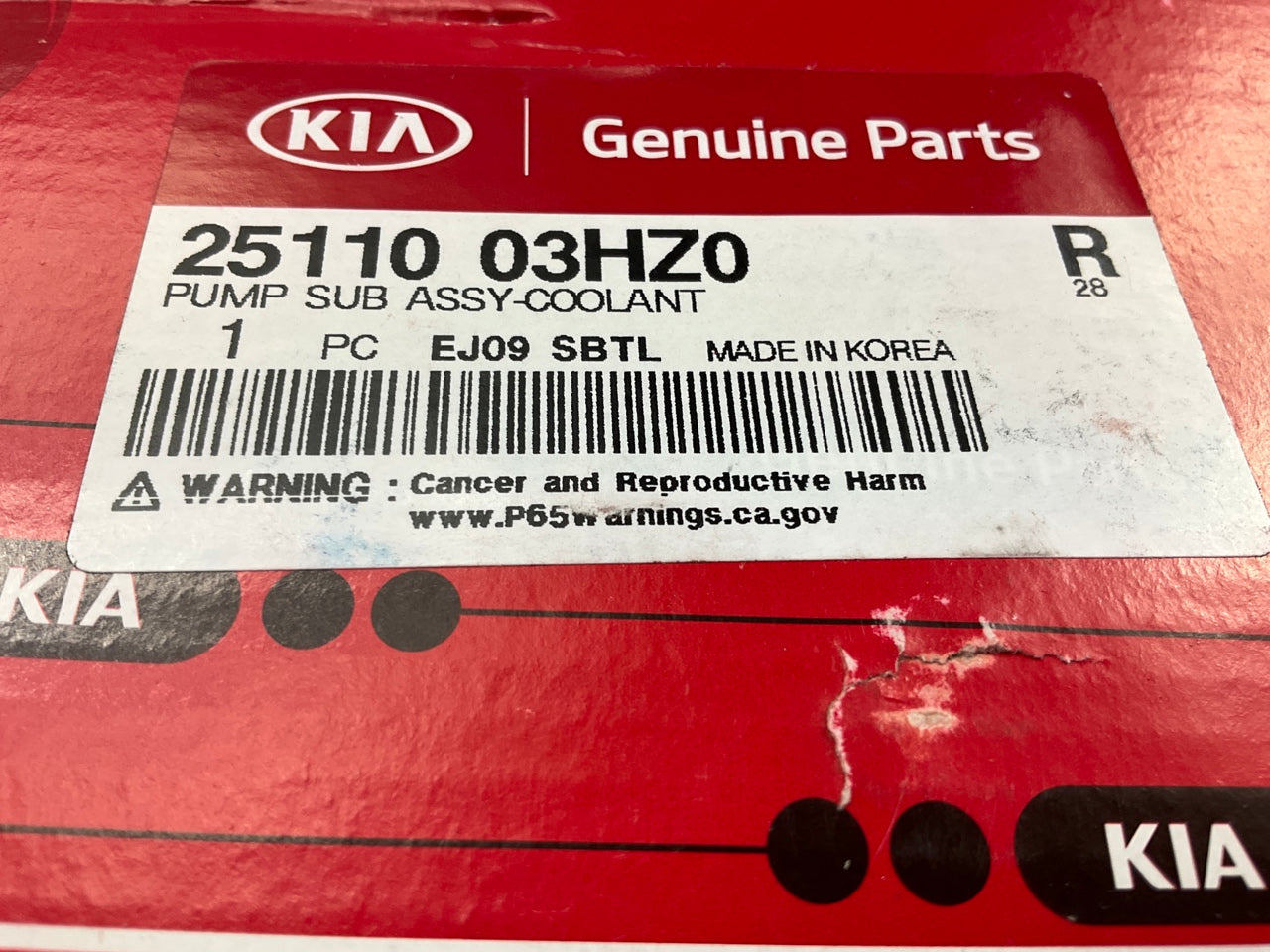 NEW GENUINE Electric Water Pump OEM For 2018-2022 Kia Niro 2511003HZ0