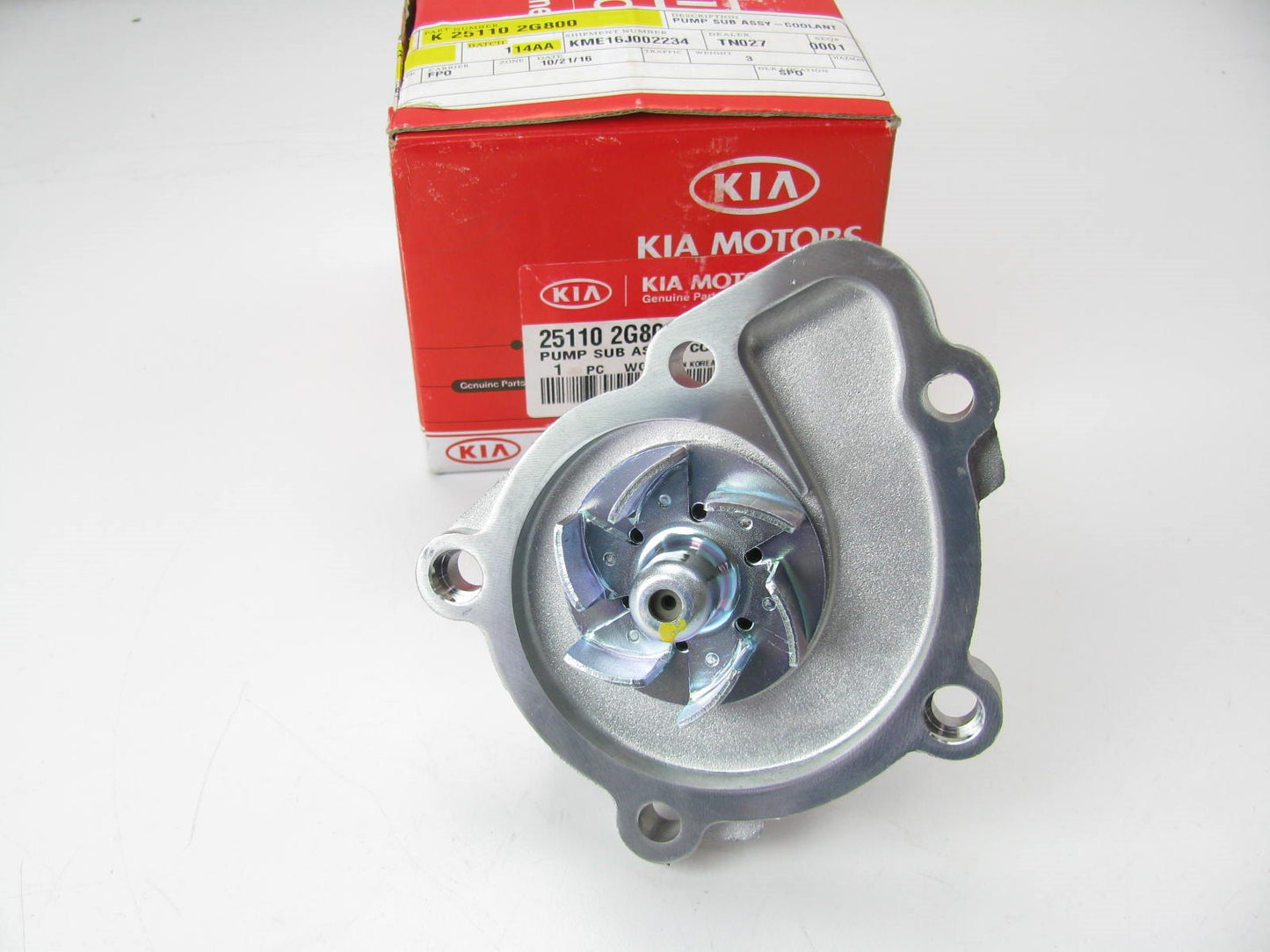 NEW - OEM 251102G800 Engine Water Pump For 2011-2015 Kia Optima 2.4L-L4