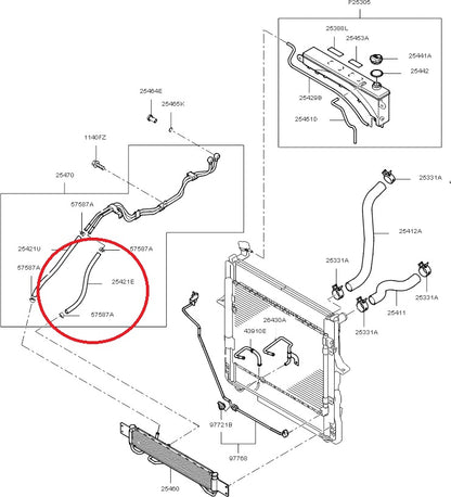 NEW GENUINE Auto Trans Oil Cooler Line Hose OEM For 07-09 Kia Sorento 3.3L 3.8L