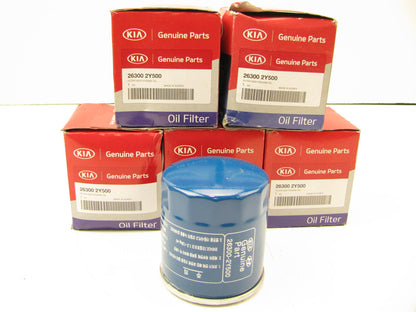 (5) NEW GENUINE Oil Filters OEM For 1994-05 Kia 1.6L 1.8L 2.0L-L4 263002Y500