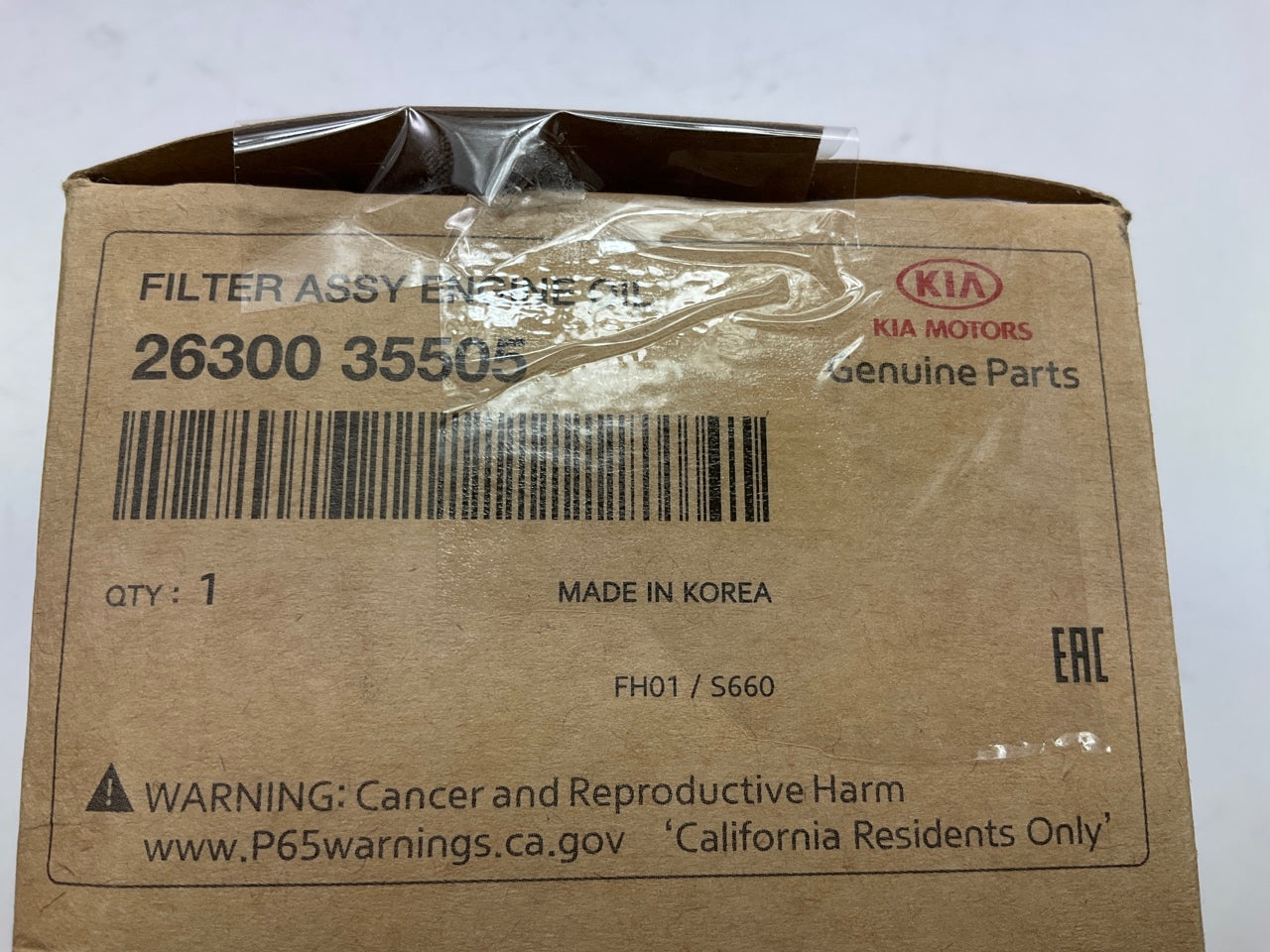 NEW - OEM 2630035505 Engine Oil Filter For Kia
