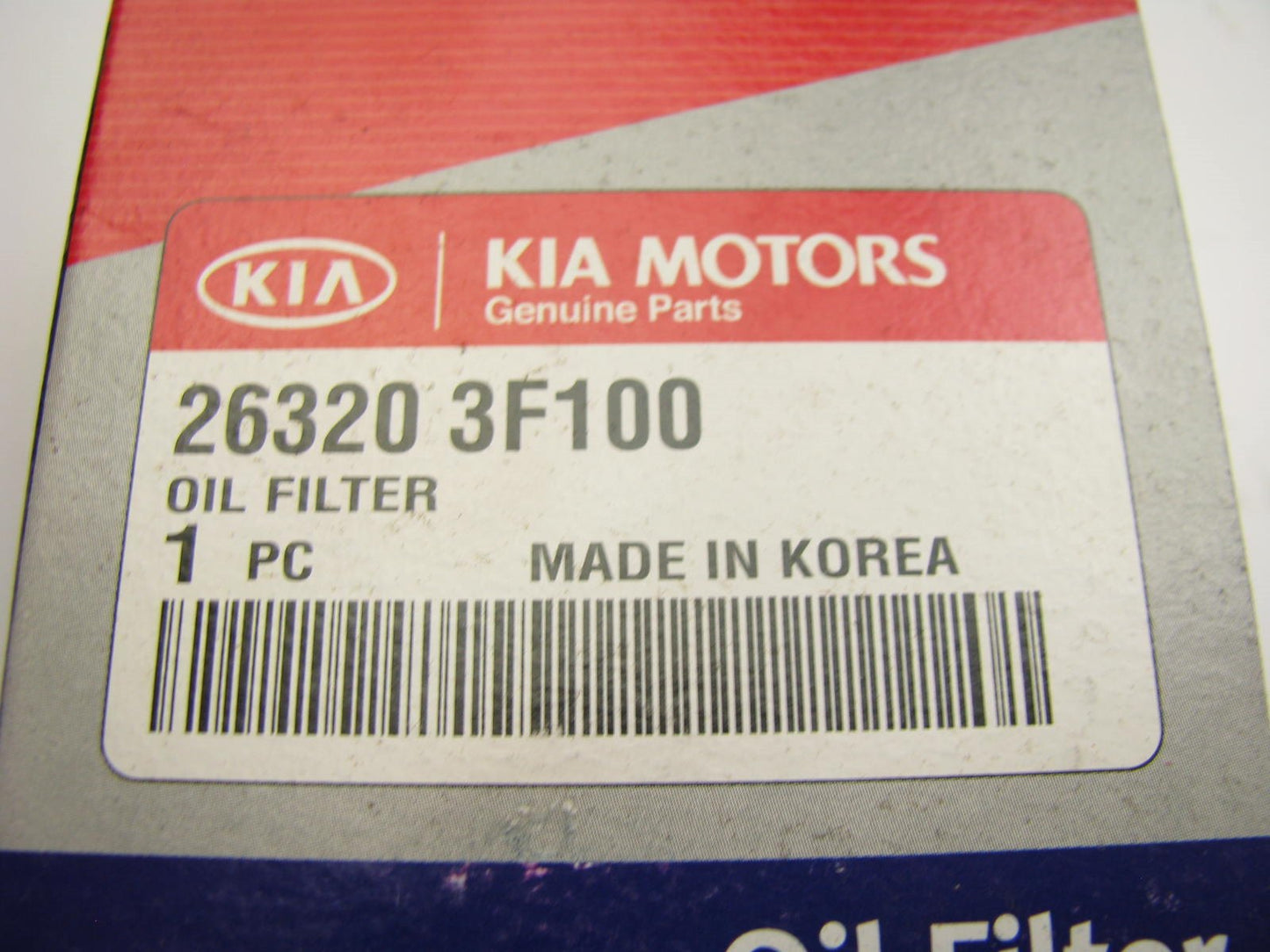 NEW - OEM 263203F100 Engine Oil Filter For Kia