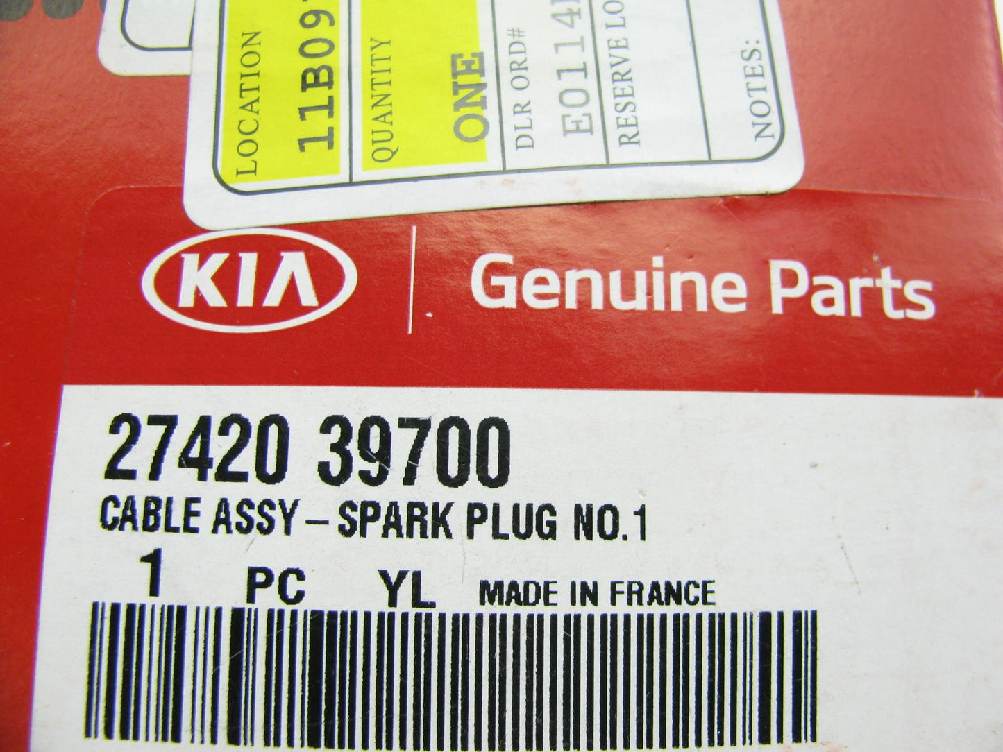New OEM Single Spark Plug Wire Lead Cylinder #1 For 04-06 Amanti 3.5L 2742039700