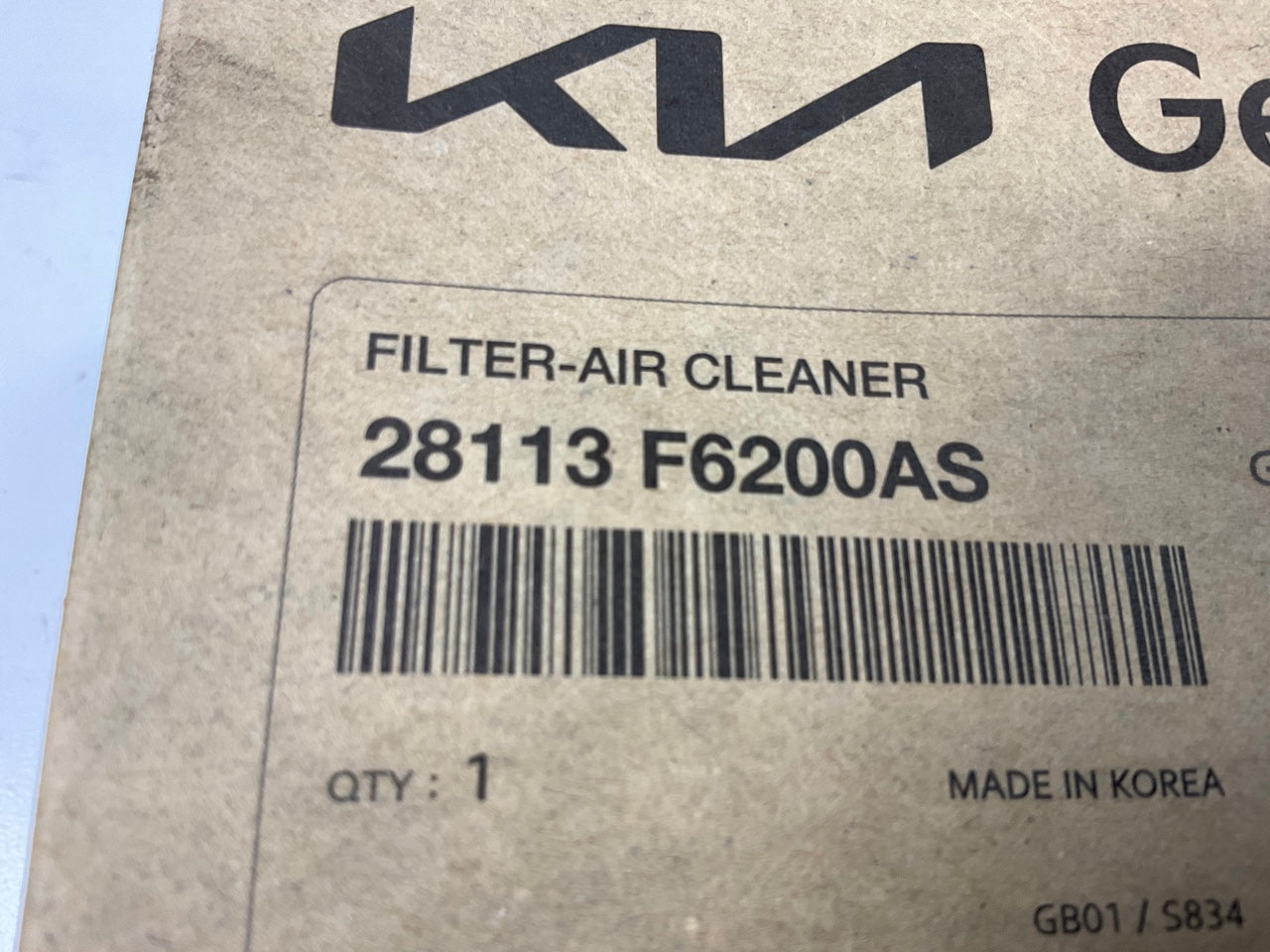 NEW GENUINE Engine Air Filter OEM For 2017-2020 Kia Cadenza 28113F6200AS